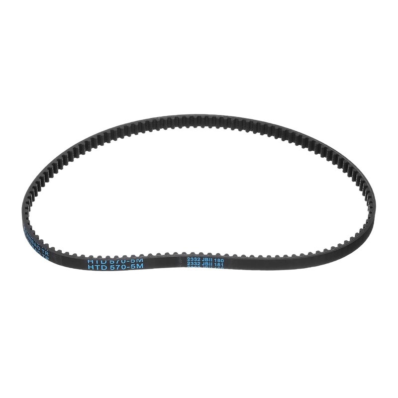 uxcell HTD-5M Rubber Timing Belt 114 Teeth, 570mm Pitch Length x 9mm Width x 3.6mm Height, Closed Loop Pulley Timing Belt - Image 1